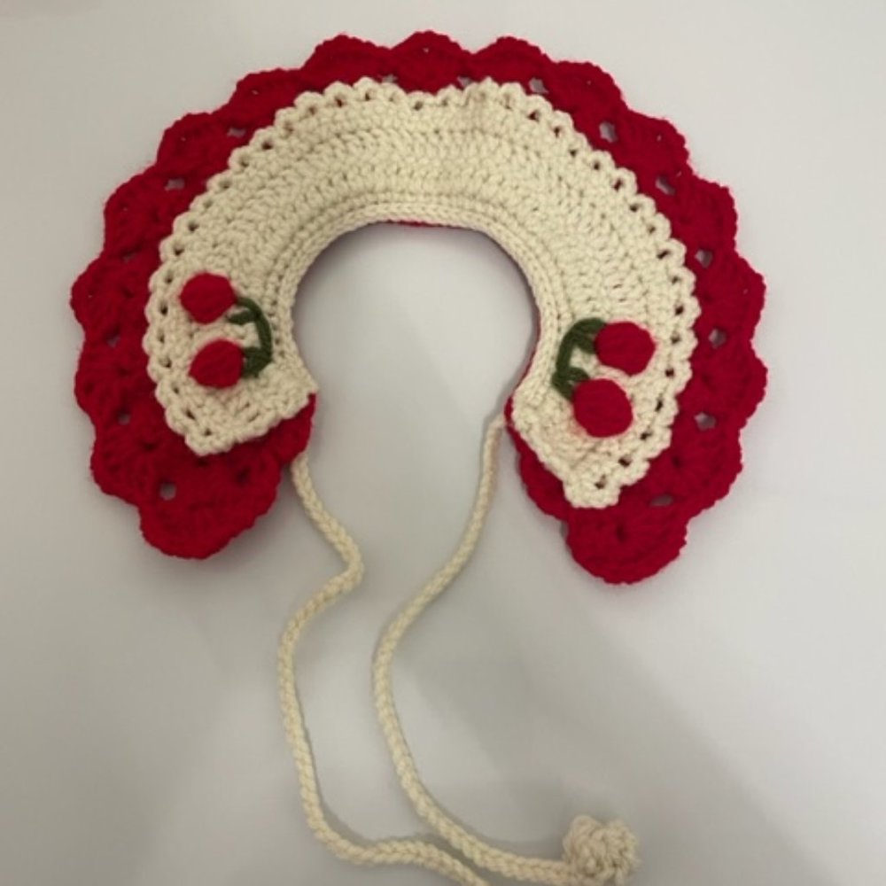 Crochet Handmade Pet Collar for Cats or Dogs
